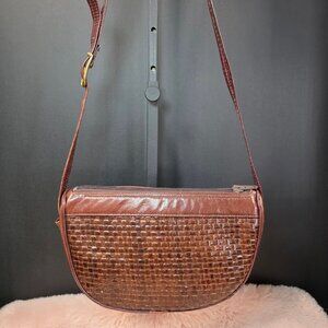 Vintage Meyers USA Leather Woven Look Shoulder Bag